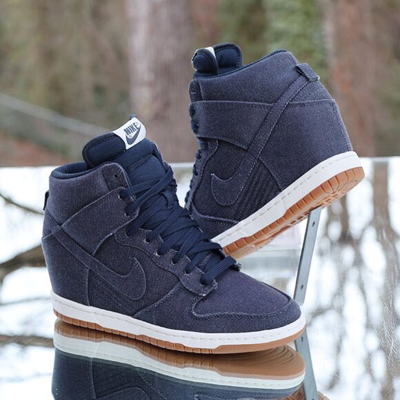 Nike Shoes - Nike Dunk Sky Hi Denim Blue 2014